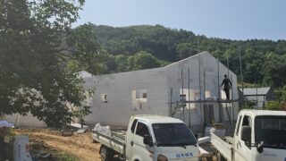 경북 상주 ALC 주택 블록 시공 현장  친환경 고단열 단독주택 건축