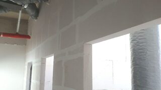 일산 코인 노래방 ALC 블록 칸막이 내벽 벽체 공사 현장