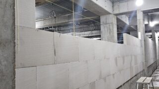 일산 대형마트 ALC 블럭 내부 칸막이 내벽 공사 시공 현장 사진
